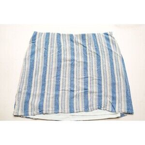 Torrid womens lined blue white striped skirt 2 2X linen tennis